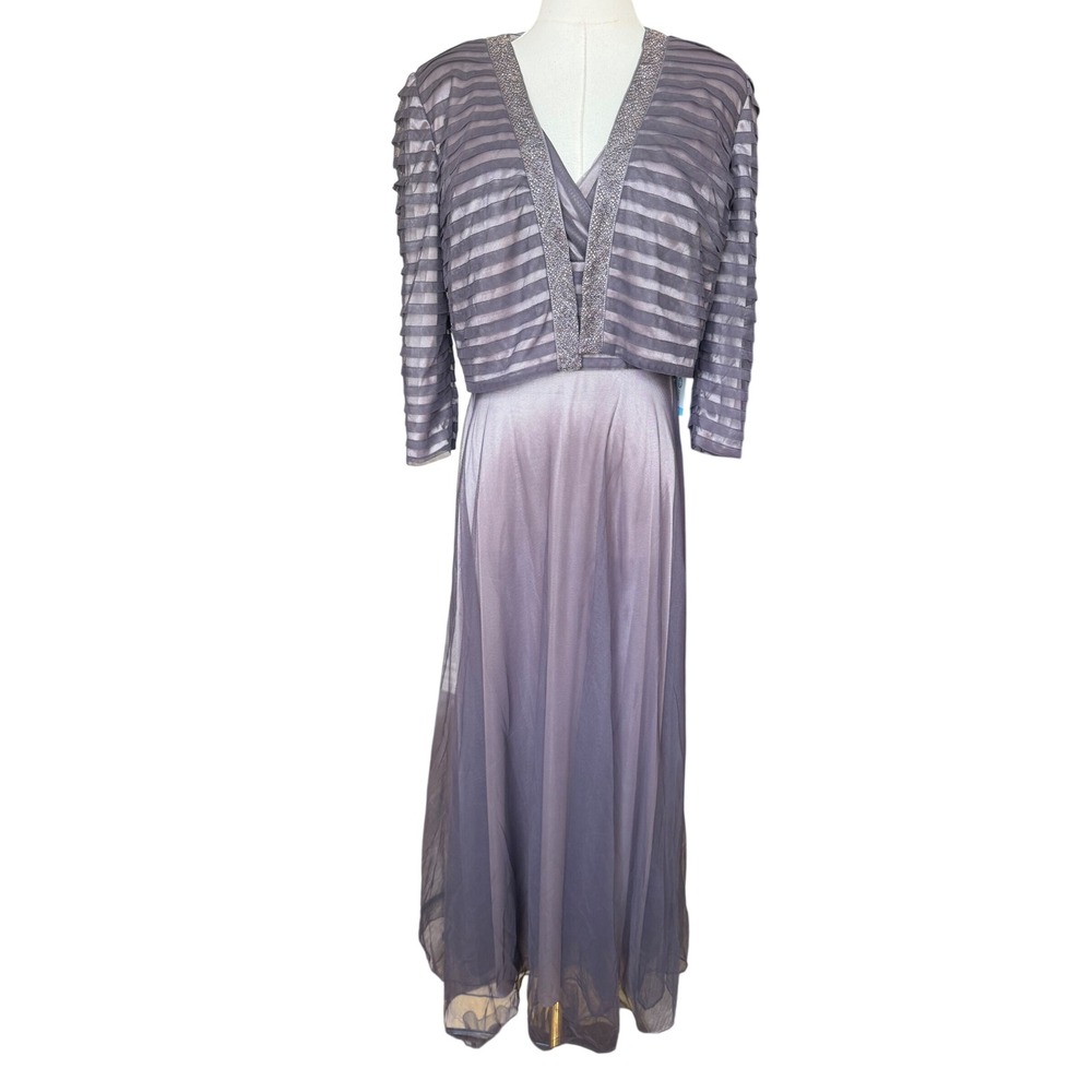 Patra Lavender Mother Of The Bride Dress 8P NWT Two Piece Dress Bolero Jacket - Picture 2 of 16